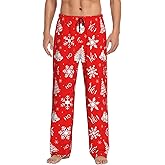 CHILEARTHER Funny Mens Pajama Pants Lounge Soft Sleep Pant Men Pajama Bottoms with Pockets Drawstring