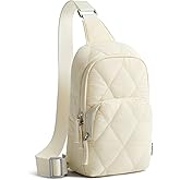 G4Free Sling Bag for Women, Casual Quilted Puffer Crossbody Purse Lightweight Fanny Packs for Daily Travel Work