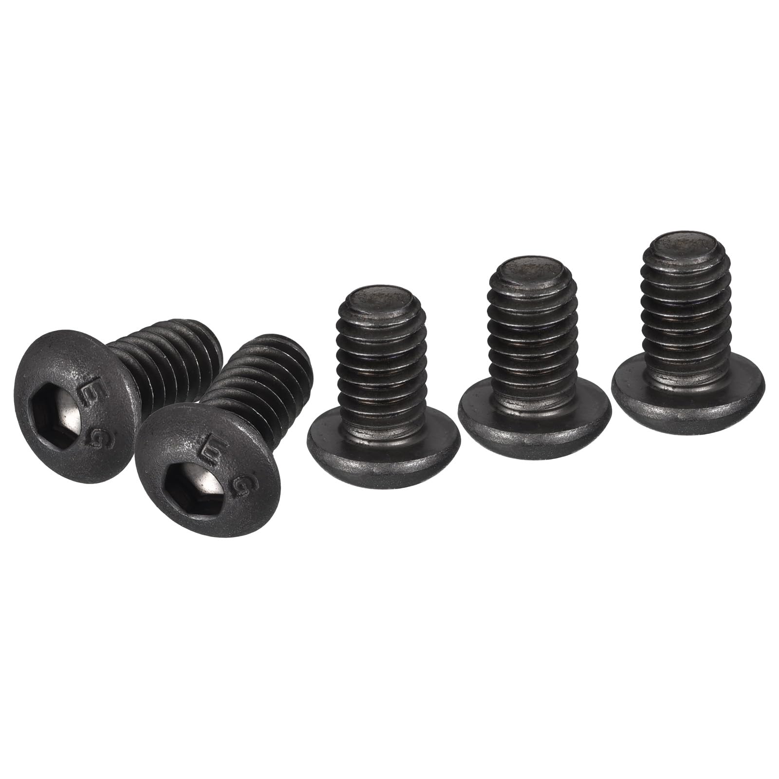 DTGN 5/16-18x1/2" Button Head Socket Cap Screws - 10Pack - Good for Machine - Carbon Steel Black Oxide - Hex Drive Full Thread UNC Fasteners — image 1