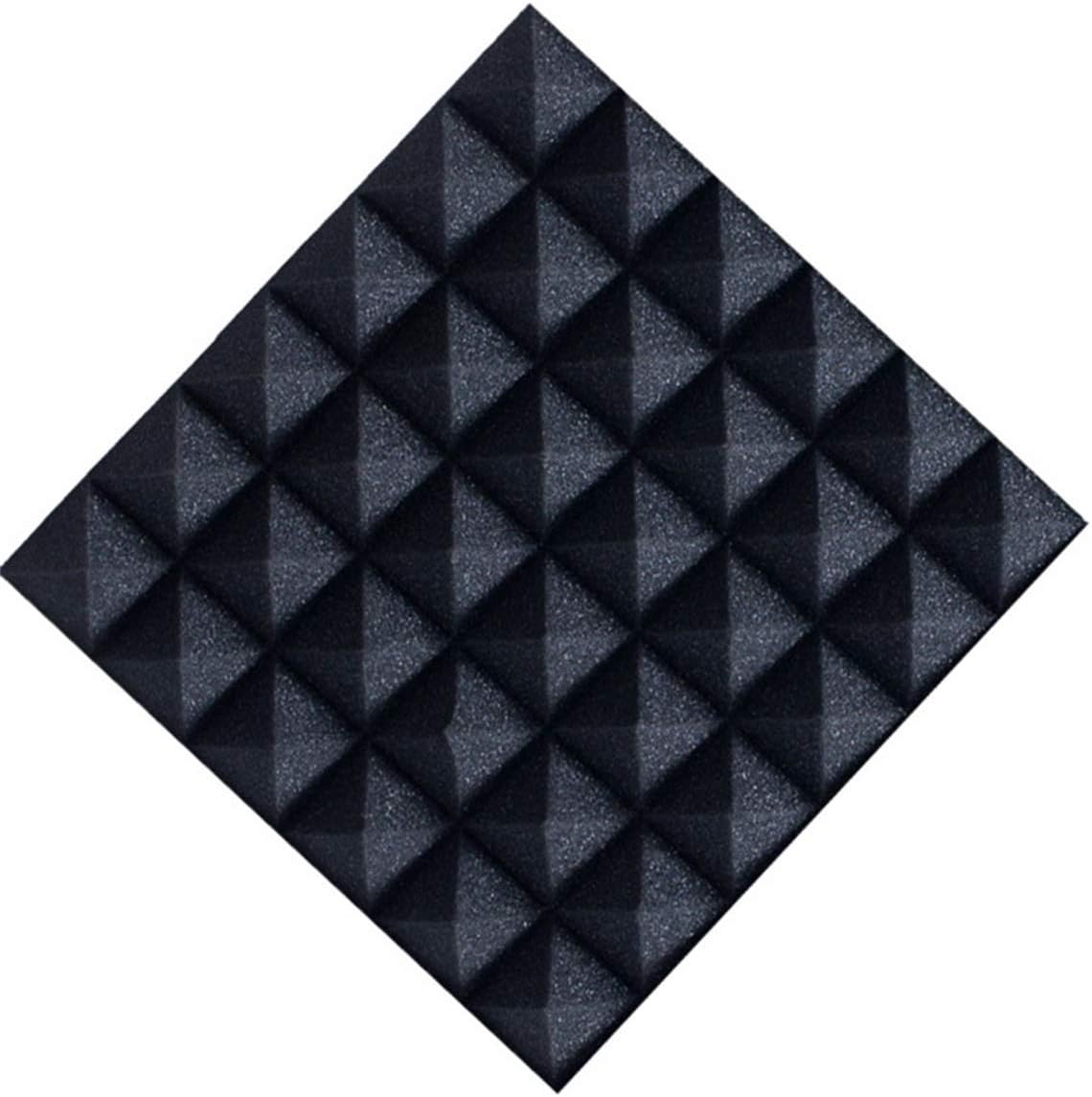 YoungJay Acoustic Pyramidal Foam Sponge Panels 2" X 12" X 12"-Soundproofing Fireproof Foam Wedge Tiles for Bedrooms, Studios, KTV
