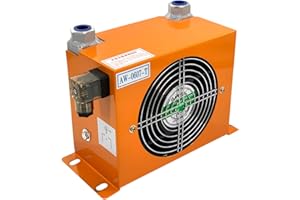 MINJIANG AJ0607T-CA Hydraulic Air Cooler 12V Air-cooled Oil Radiator Heat Exchanger Hydraulic Air Oil Cooler 20L/Min