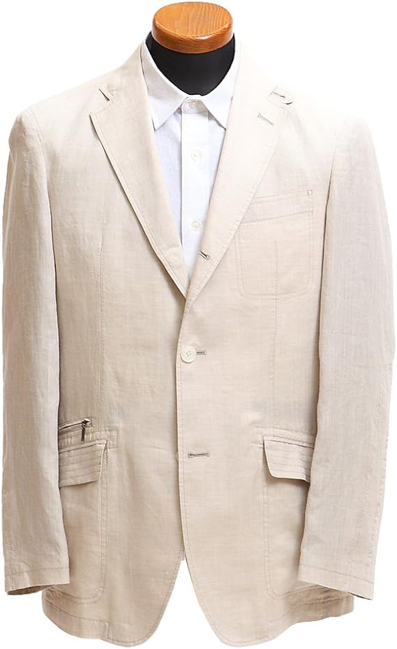 Amazon イン ヤン Yin Yangサマージャケット テーラードジャケット ブレザー スーツ 麻素材 トップ染め 接触冷感 春夏用 ドライビングジャケット 麻ジャケット クールビズ 無地 清涼感 オフィスカジュアル 通気性 キレイ目 美シルエット 吸湿性 通気性 サラサラ