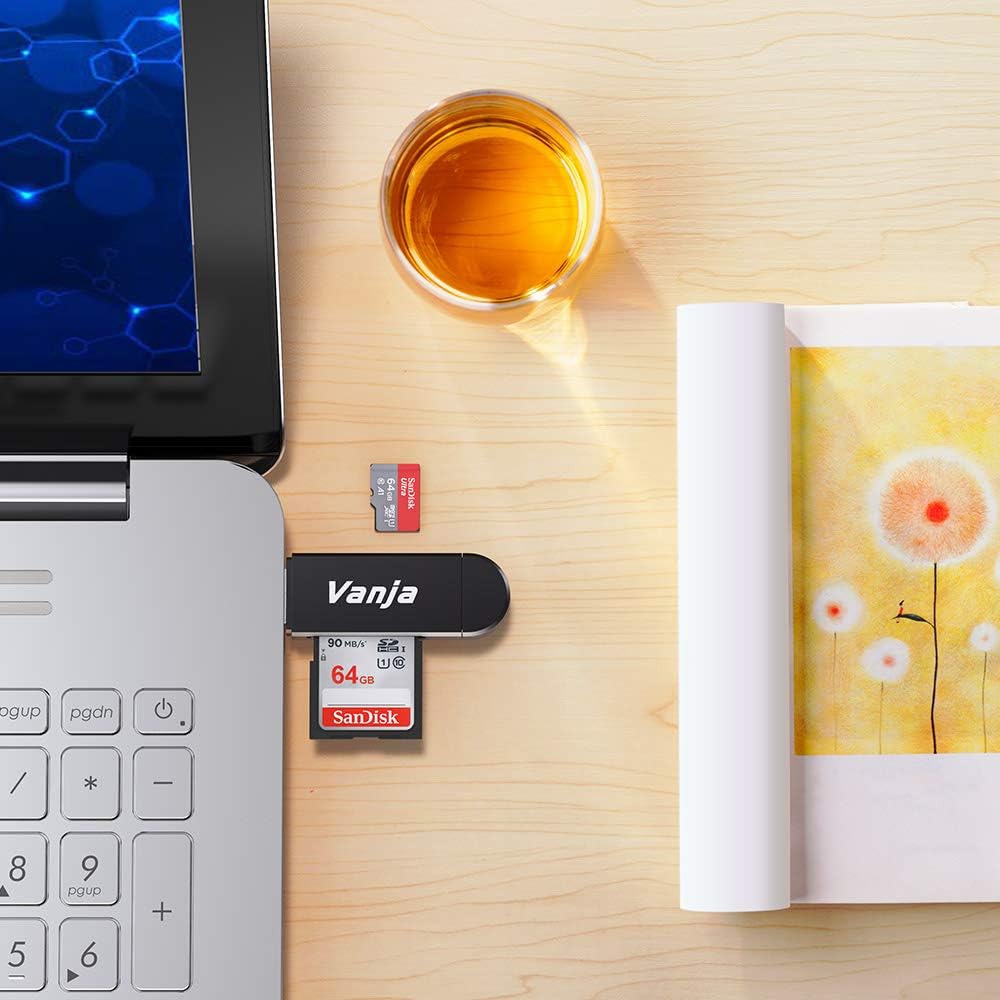 Vanja Micro USB OTG Adapter and USB 2.0 Portable Memory Card Reader for SDXC, SDHC, SD, MMC, RS-MMC, Micro SDXC, Micro SD, Micro SDHC Card and UHS-I Card: Computers & Accessories