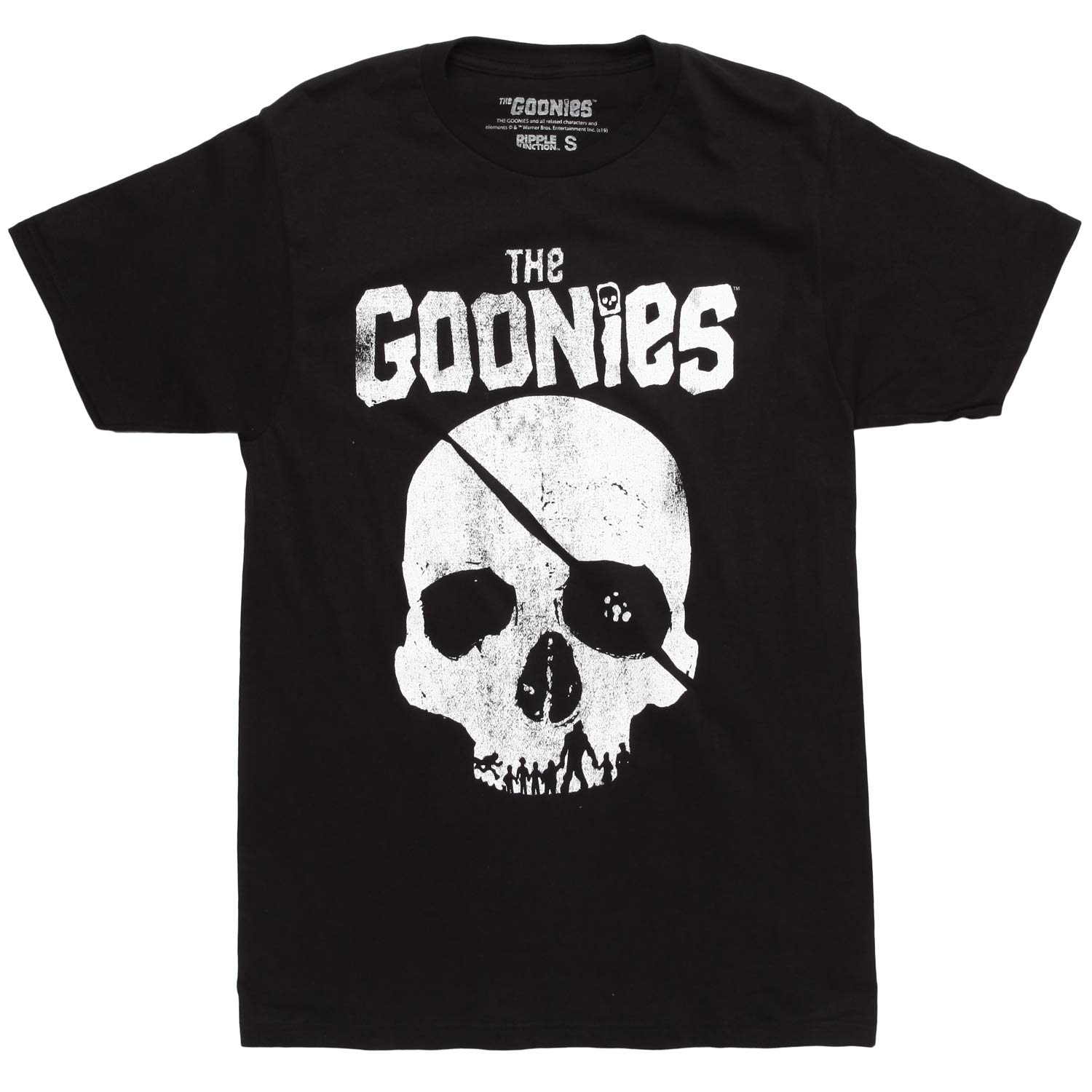 Goonies Skull With Silhouette Teeth Adult Tshirt Rizitee