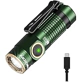 NICRON C1 EDC Flashlight Rechargeable, 1200 High Lumens Type C Charging Pocket Light with Tail Magnet - Small and Powerful Flashlight Dual-Way Clip Portable IPX8 Waterproof for Camping and Daily Use