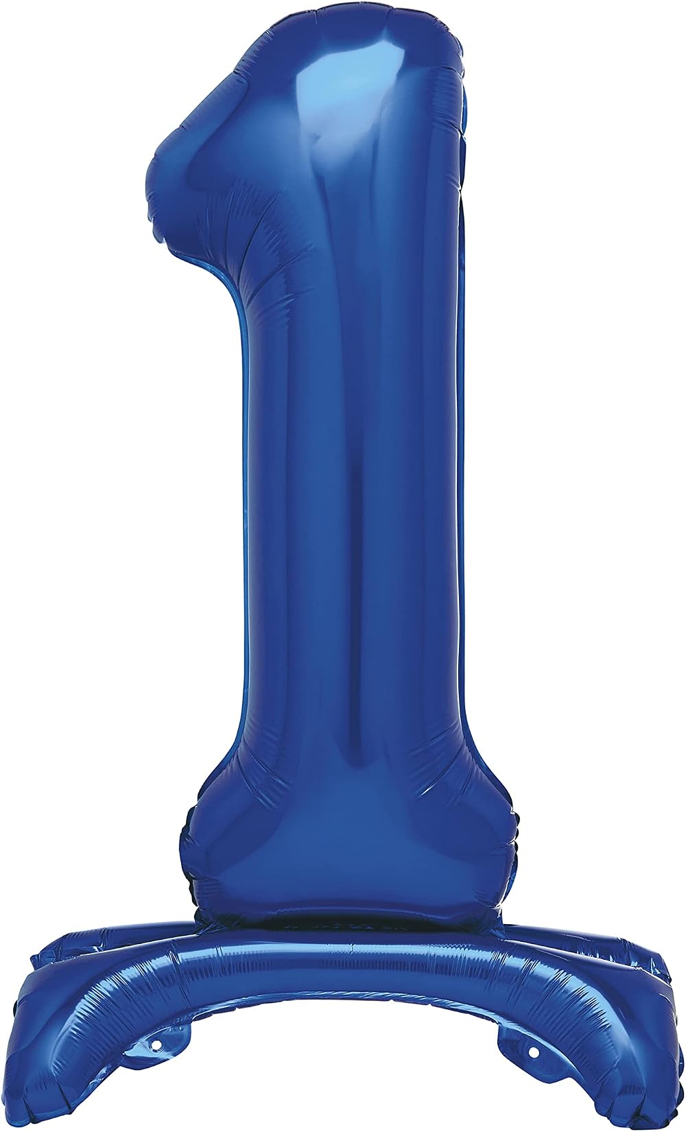 Unique Blue Standing Number 1 Foil Balloon 30in Packaged