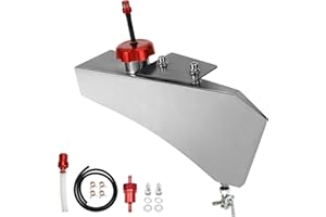 RZEOZU Mini Bike Gas Fuel Tank Kit Replacement for Mega Moto MMB80 MMB105 Monster Moto 80cc Parts Coleman RB100 RT100 Oryxearth 105cc Motovox MBX10 MBX11 Minibike Assembly Accessories Stainless Steel