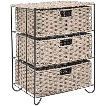 Amazon Com Allblessings 3 Rattan Wicker Baskets Drawers Storage