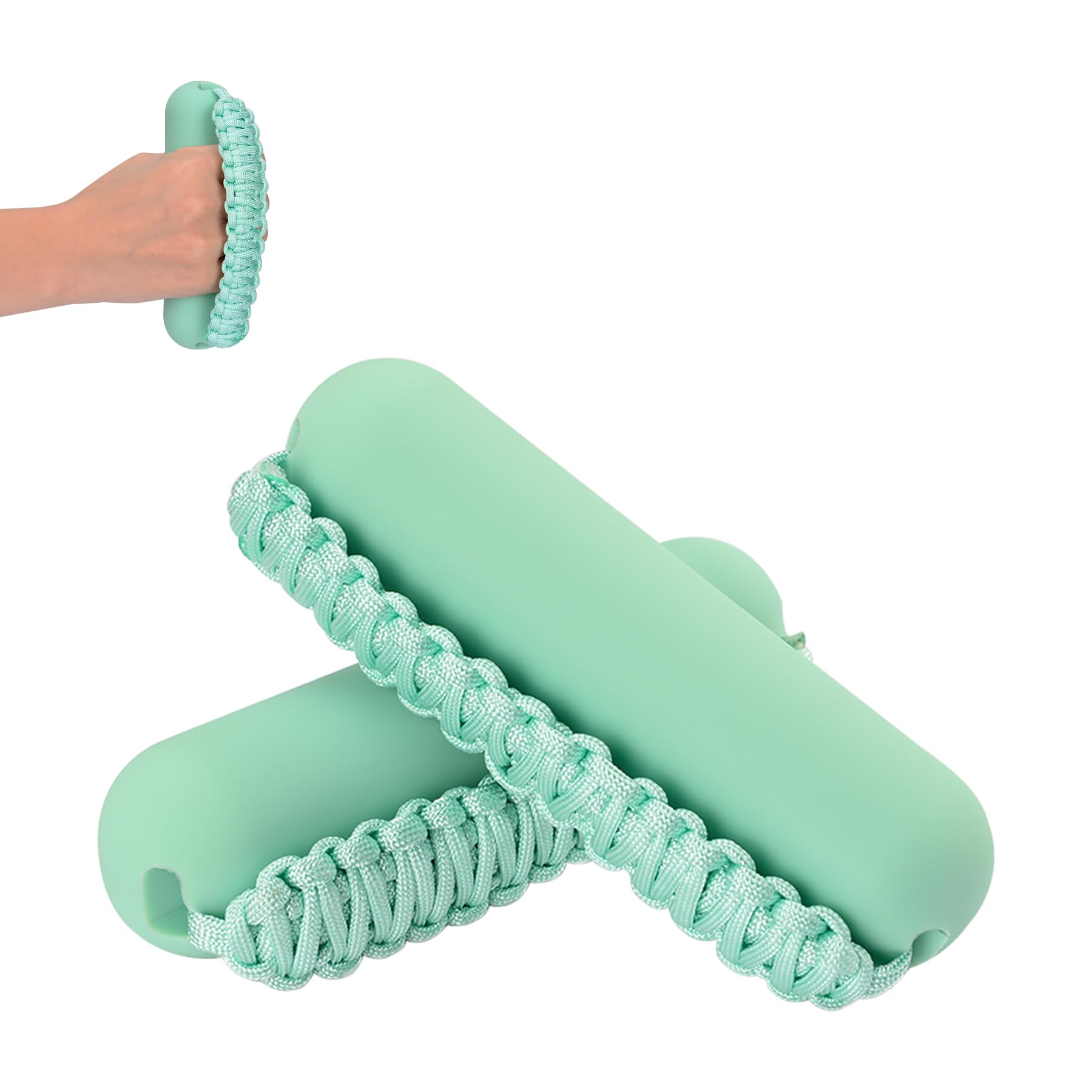 BOOSTEADY Hand Weights Set for Women Men, Soft Dumbbells of 2 (1lb), Walking Weight with Hand Strap for Aerobics, Jogging, Running-Green