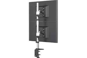 SHOPPINGALL Vertical LCD Monitor Arm Desk Mount/Stand Arm for Monitor up to 32", Both Desk Clamp and Grommet Mounting Options