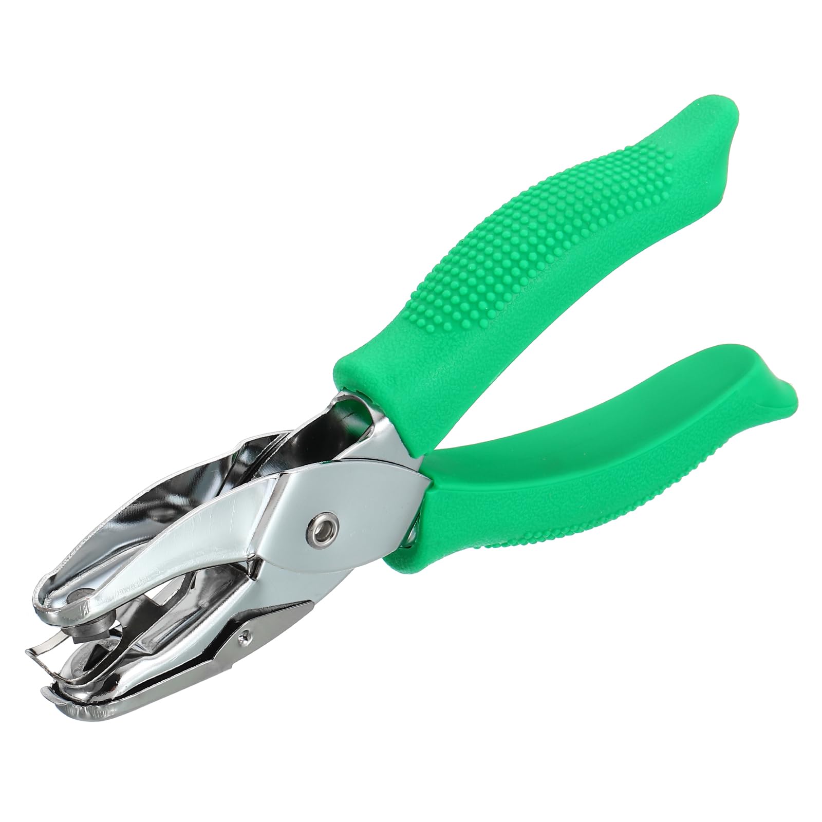 YOKIVE Single Hole Triangle Shape Punch Hole Paper Puncher | Metal Paper Punching Tool Great for Packaging Card Scrapbook Notebook, (Green 3/16")
