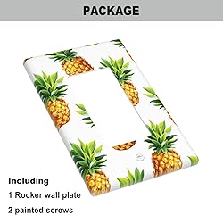 Pznen Pineapples Rocker Switch Plate Covers Yellow