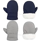 Olreco Toddler Snow Mittens Waterproof Toddler Winter Gloves Warm Fleece Baby Mittens Winter Kids Snow Gloves for Boys Girls