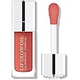 Plumping Lip Oil,Hydrating Lip Gloss Tinted Lip Balm Lip Care Transparent Toot Lip Oil,Big Brush Head Glass Lip Glow Oil Fresh Texture & Non-sticky,Nourishing Repairing Shine Primer Lip Tint(ROSEWOOD)