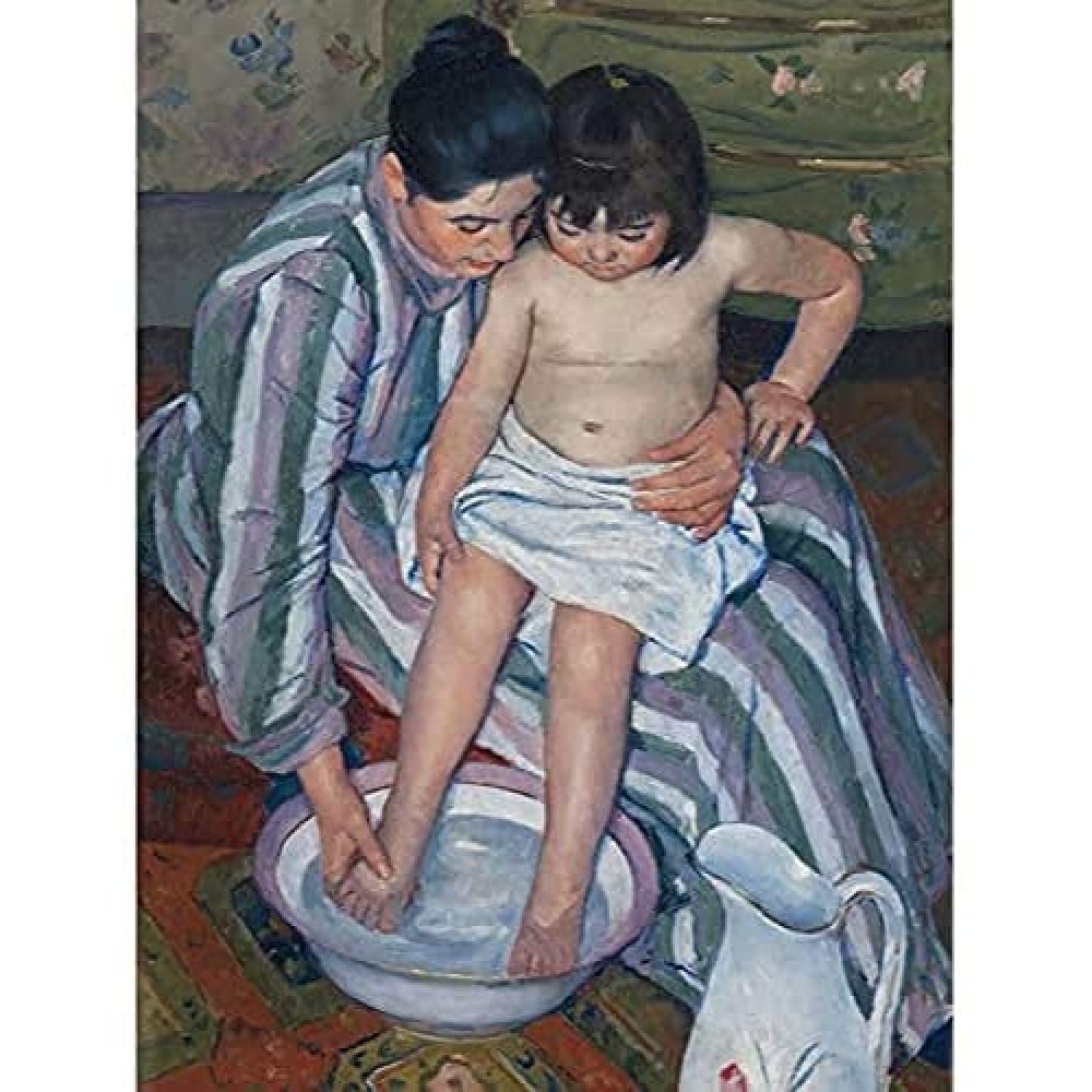 Mary Cassatt The Childs Bath Art Print Canvas Premium Wall Decor Poster Mural