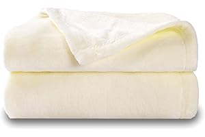 NANPIPER Baby Blankets, Super Soft Fleece Fuzzy Blanket for Toddler, Luxury Cozy Lightweight Microfiber Plush Blanket-Throw Size 30"x40",Ivory White