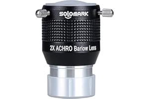 1.25 inches 2X Barlow Lens, Fully-Multi Coated achromatic Lens, Fully Metal Telescope Accessories for Astronomical Photograph