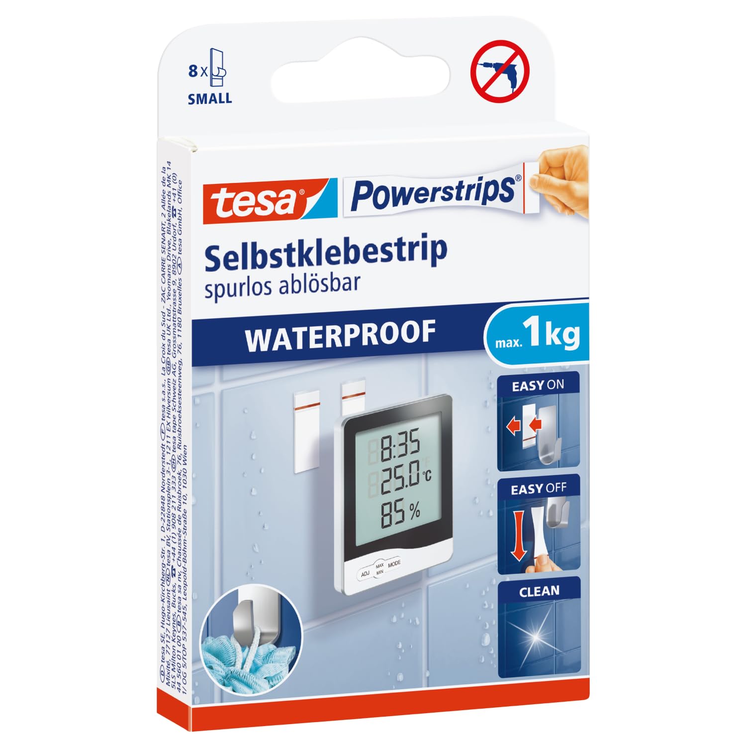 tesa Powerstrips Waterproof Small