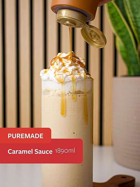 TORANI PUREMADE SAUCE, CARAMEL FLAVOR, GLUTEN FREE, 64 FL. OZ. 1.89 L