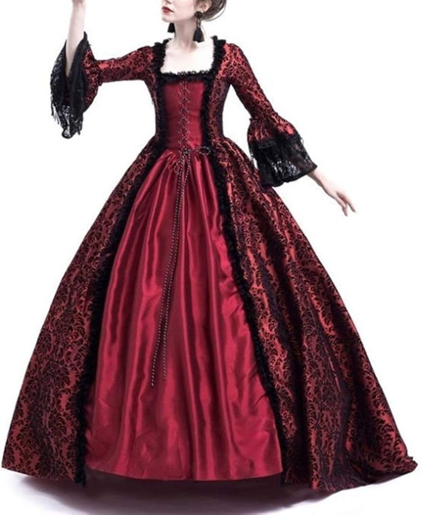 Costume Da Regina Medievale Donna Vittoriano Abito Da Sera Gotico Rinascimentale Eleganti Vestito Sera E Cerimonia Abbigliamento