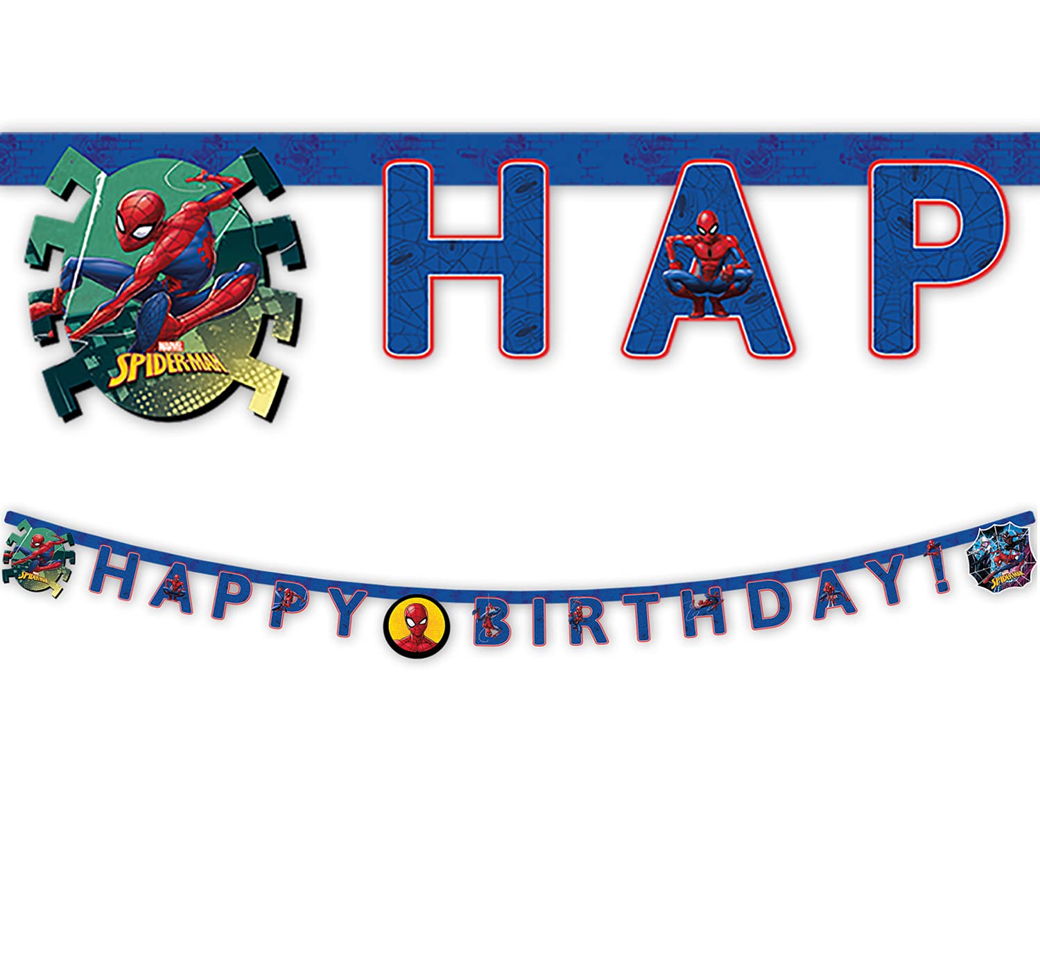 Spiderman Happy Birthday Banner, Red, 89152