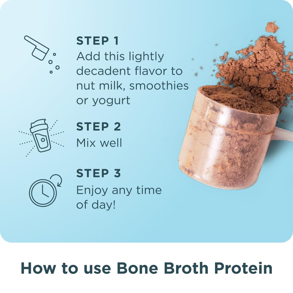 Ancient Nutrition Protein Powder Made from Real Bone Broth, Chocolate, 20g Protein Per Serving, 20 Serving Tub, Gluten Free Hydrolyzed Collagen Peptides Supplement, Great in Protein Shakes