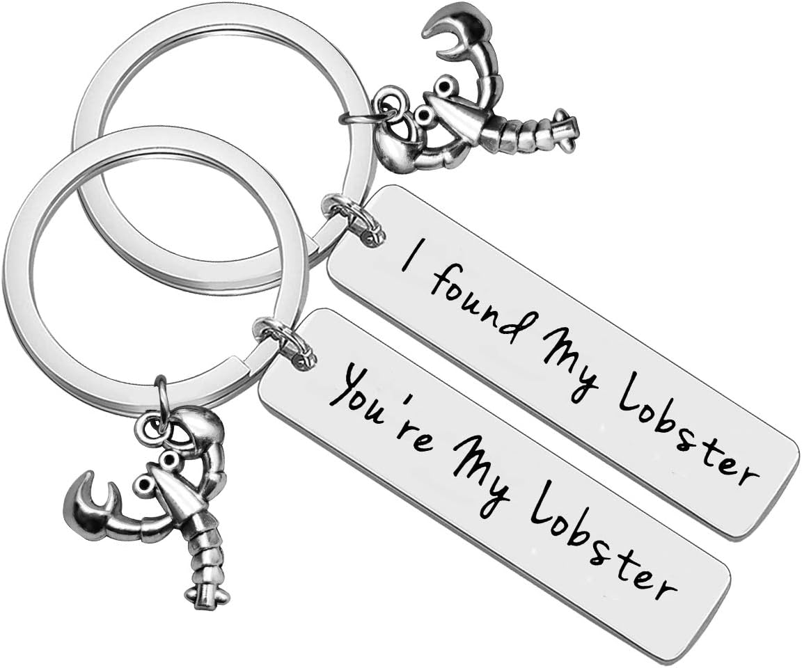 You're My Lobster Couple Keyring Lobster Keyring Gift for Boyfriend Girlfriend Best Friend Birthday Gifts Anniversary Keyring Gifts for Wife Husband Valentine's Day Gifts Keychain