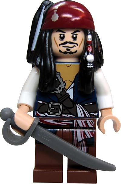 LEGO® Fluch der Karibik / Pirates of the Caribbean™ Minifigur Jack Sparrow mit Säbel und goldenem Kelch