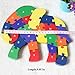 DOUYYE Counting Elephant Wooden Letters and Numbers Jigsaw Puzzles, Family Game for Kids,Interactive Educational Toys for 3 4 5 Years Old and Up Toddler Boys Girls Preschool Children, Birthday Gift