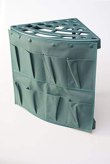 UPP Eck-Geraetehalter-optimal für Gartenwerkzeug und Besen Werkzeugregal-Werkzeughalter-Geraeteleiste-Halter