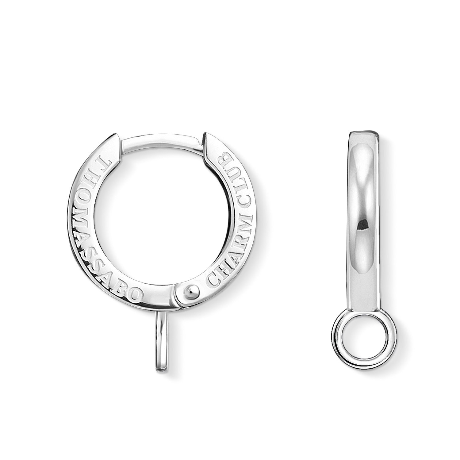 Thomas Sabo Women Single Hoop Earring Charm Club 925 Sterling Silver H2011-001-21