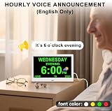 CAZOKASI DST Plug-in Digital Clock with Date Day 12 Alarms Reminder view 5