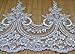 3 Yards Bling Paillette Lace Trims Sequins Embroidered Lace Trims for Bridal Accessories Supply 9inch (22cm) Wide White Color