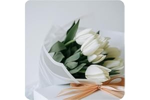 14 Sheets Flower Bouquet Wrapping Paper, Translucent Matte White and Pink Florist Packaging Floral Packing Wrapping Gift Wrap