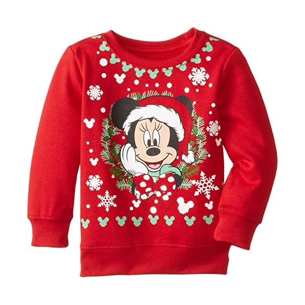 Disney Girls' Minnie Mouse Christmas Sweatshirt
