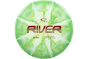 LATITUDE 64° GOLF DISCS Latitude 64 Retro Burst River | Disc Golf Fairway Driver | Easy-to-Throw Disc Golf Driver for Beginners | Straight Flying | 170g+ Frisbee Disc | Unique Burst Patterns | Color Will Vary, Green