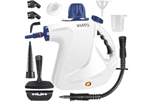 Kiato SC07 Handheld Steam Cleaner, 10 in 1 Handheld Steamer for Cleaning, Upholstery Steam Cleaner for Surface Cleaning Home, Furniture, Sofa, Car, Tile (White)