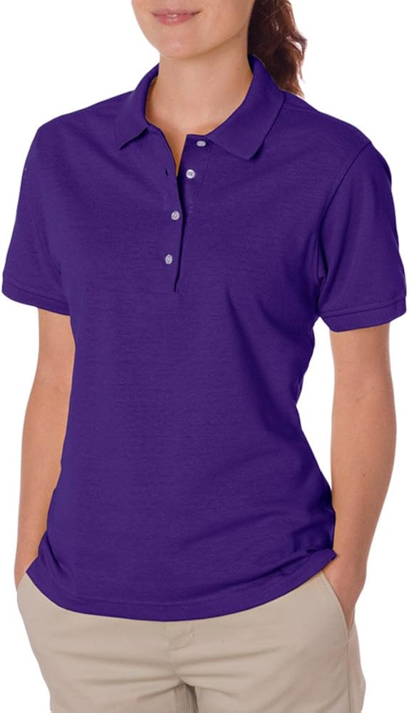 Jerzees Ladies' SpotShield Jersey Polo Shirt at  Women’s Clothing store