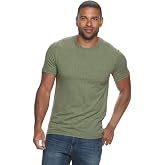 Sonoma Goods For Life Men's Supersoft Solid Crewneck Tee (Olive, Small)
