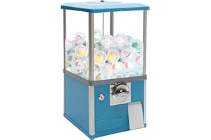 MhdunueSK Gumball Machine,Vending Machines for Business,1.77-1.97Inch Ball Diameter,800 Coin Bank Capacity,4 25 Cent Coins,Vending Machine for Selling Capsule Toys Candies (Blue)