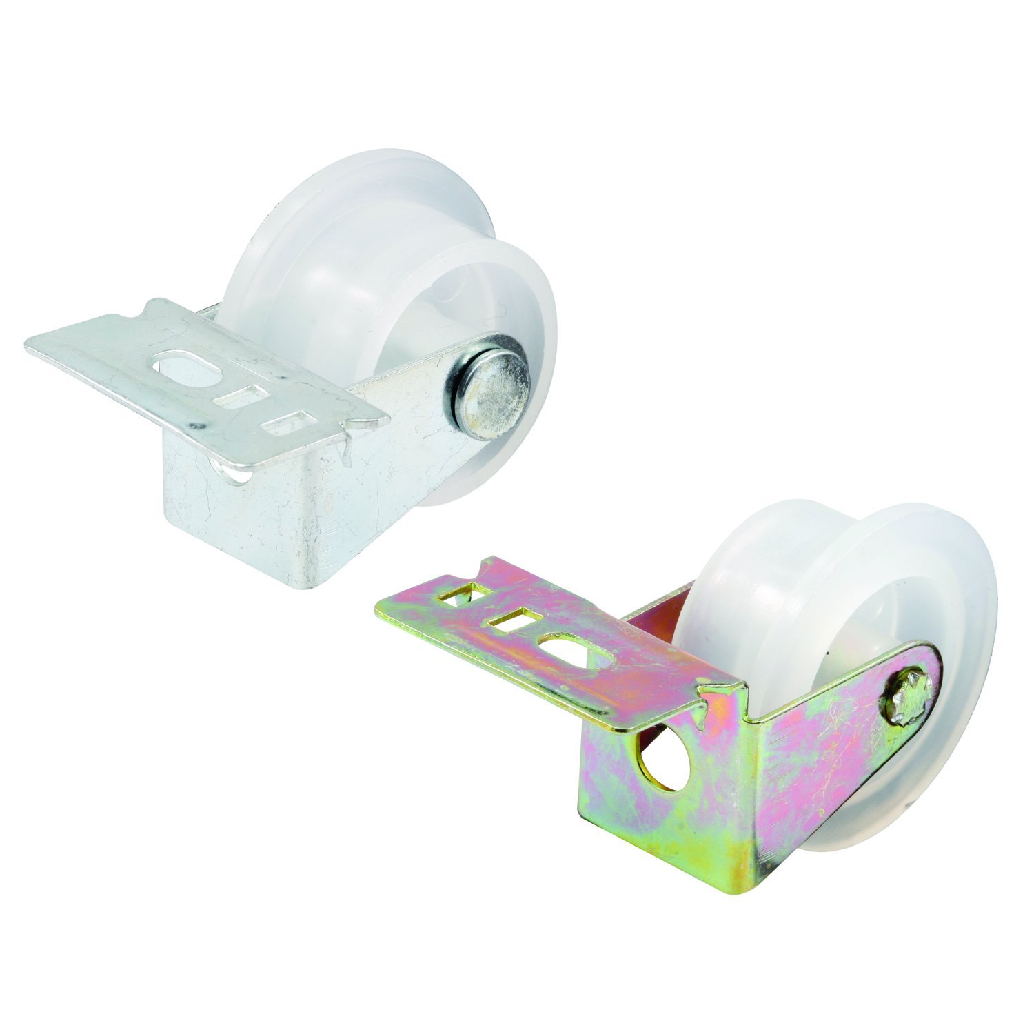 Photo 1 of Prime-Line MP7147 Drawer Guide Roller Assembly, 1 In. Diameter, Plastic Wheel On Steel (2 Pack)