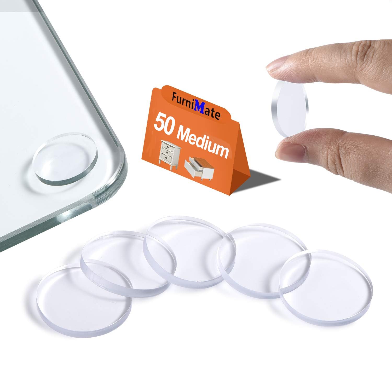 Photo 1 of Glass Table Top Anti Slip Pads-Glass Table Top Bumpers, 50PCS 3/4 inch Non Adhesive Medium