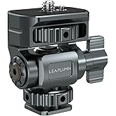 Leaplumin Field Monitor Mount Monitor Holder with Cold Shoe, 1/4" Screw for 5" & 7" Field Monitor Mount Support 360° Swivel &180° Tilt Adjustment,Aluminum Camera Monitor Mount for Camera Hot Shoe