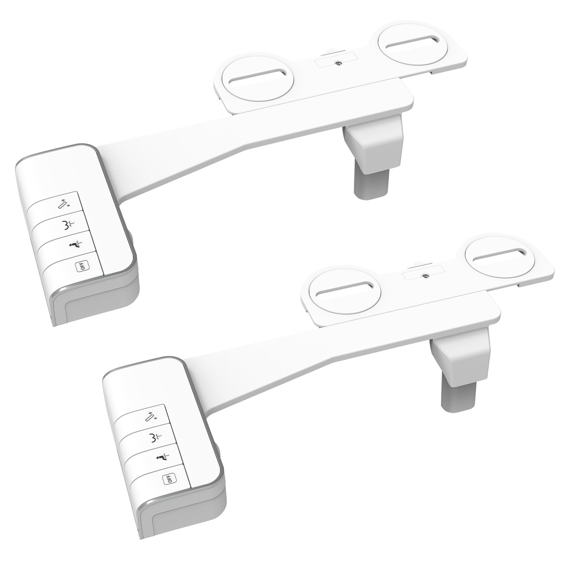 Photo 1 of Hibbent 2 Pack Bidet Attachment for Toilet, Non-Electric Dual Nozzle for Frontal & Rear Wash, Adjustable Water Pressure Control, Fresh Water Bidet Toilet Seat, Self Cleaning Water Sprayer, Chrome