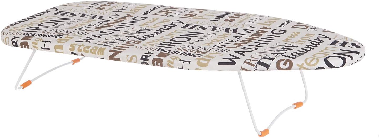 NHR Metal Tabletop Bed Ironing Board with Hanging Hook Foldable Compact Anti Slip Iron Board(74 * 34 * 14 cms)