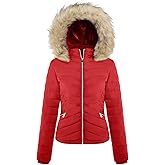 BodiLove Women's Fur Hooded Thickened Jacket with Fleece Lining