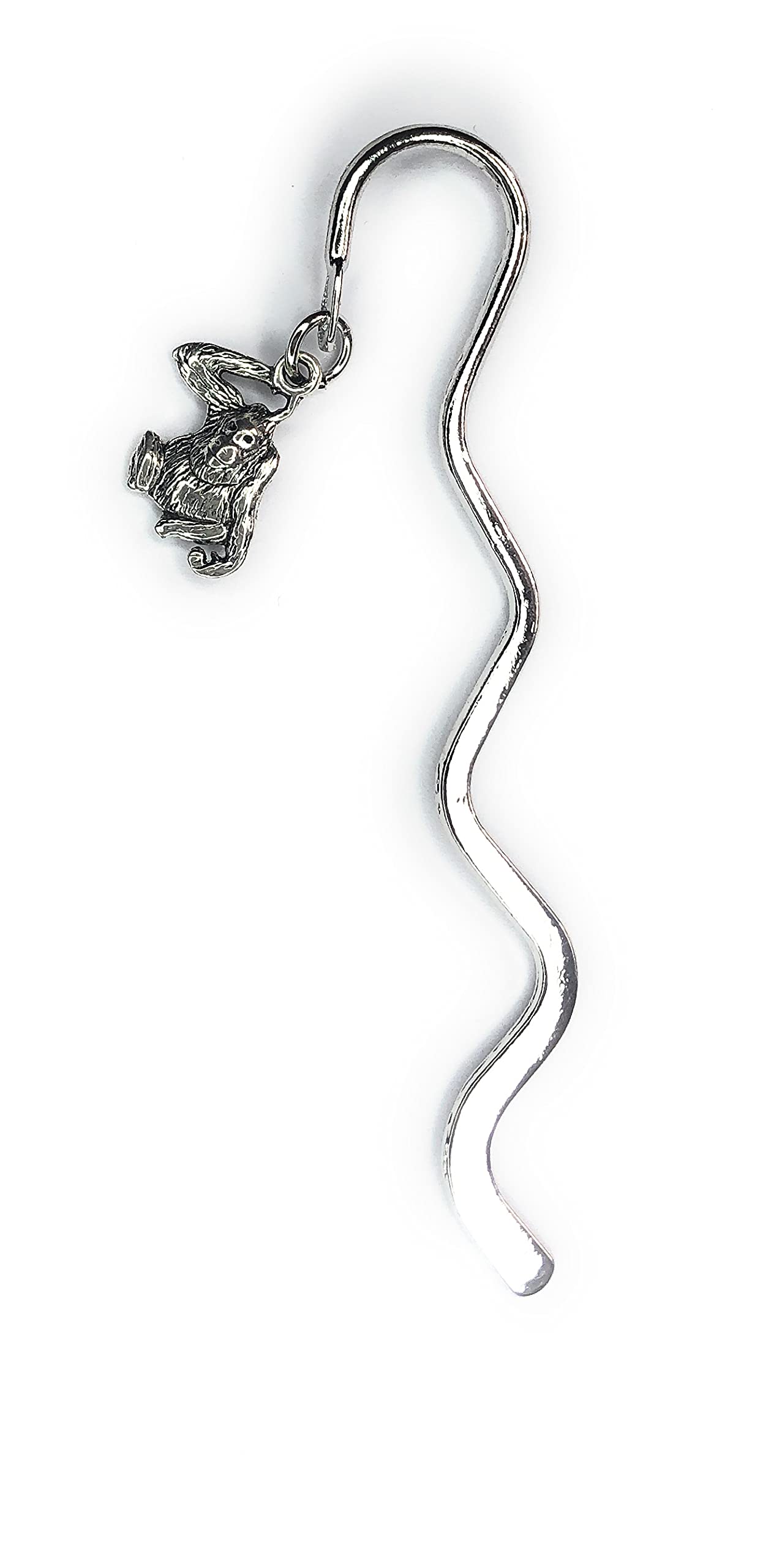 FizzyButton Gifts Monkey Chimp Orangutan Mini Bookmark with Silver Tone Charm in Gift Bag