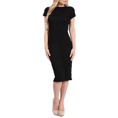 cap sleeve bodycon midi dress
