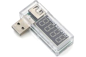 USB Voltage Tester, Charger Doctor Digital Multimeter USB Tester Current Voltage Detector Battery Detector Right/Side Portabl