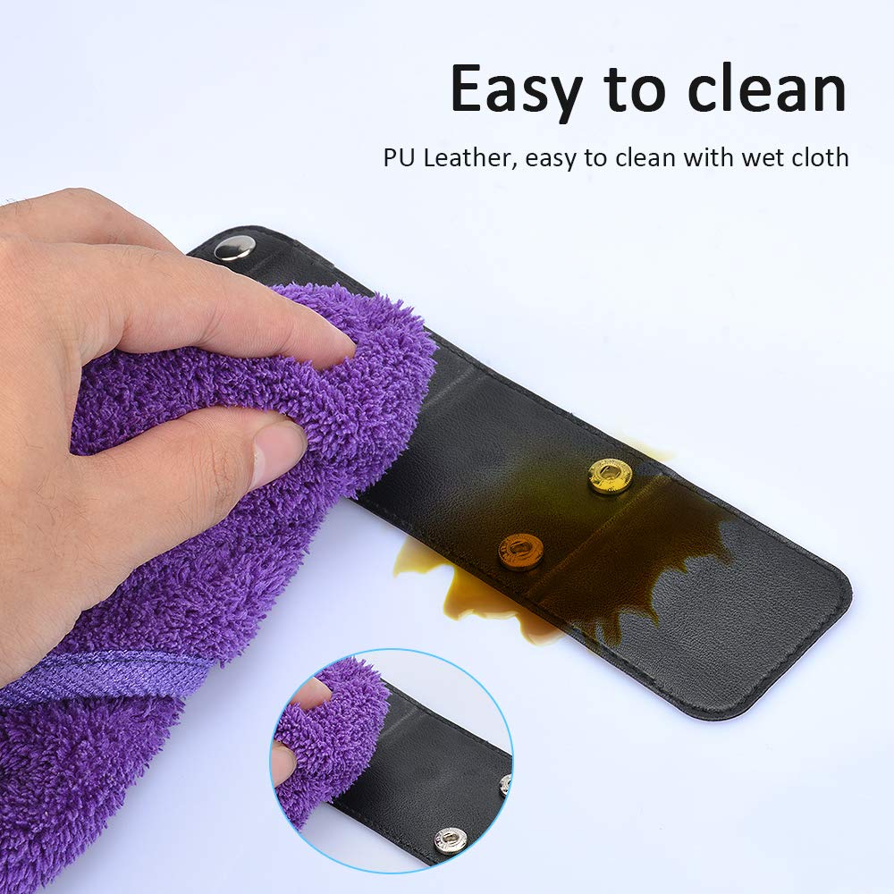 Sunstudious Seatbelt Adjuster, Seat Belt Adjuster for Adults Kids PU Leather Auto Shoulder Neck Protector Strap Positioner Locking Clip Safety Covers